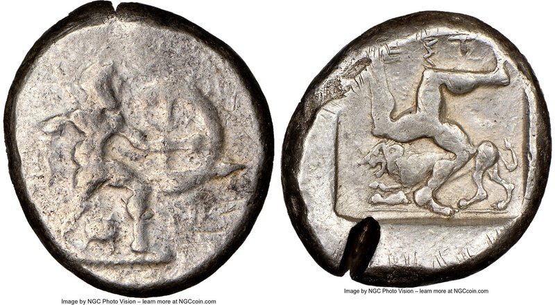 PAMPHYLIA. Aspendus. Ca. mid-5th century BC. AR stater (22mm, 5h). NGC Choice Fi...