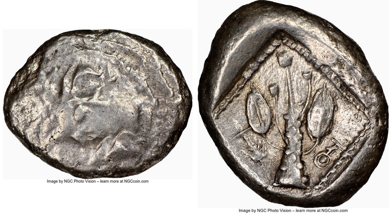 CYPRUS. Uncertain mint. Ca. early 5th century BC. AR stater (22mm, 10.89 gm, 11h...