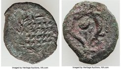 JUDAEA. Hasmoneans. Alexander Jannaeus (104-76 BC). AE prutah (15mm, 2.34 gm, 6h). About XF. Yehonatan the High Priest and the Council of the Jews (Pa...
