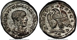 SYRIA. Antioch. Herennius Etruscus (AD 251). BI tetradrachm (27mm, 11.95 gm, 1h). NGC MS 5/5 - 4/5. AD 250-251. ЄPЄNNЄ TPOY MЄ KY ΔЄKIOC KЄCAP, bare h...