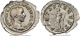 Gordian III (AD 238-244). AR denarius (22mm, 6h). NGC Choice AU. Rome, summer AD 241. IMP GORDIANVS PIVS FEL AVG, laureate, draped and cuirassed bust ...