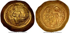 Constantine X Ducas (AD 1059-1067). AV histamenon nomisma (27mm, 4.39 gm, 6h). NGC Choice AU 5/5 - 4/5. Constantinople. + IhS IXS REX-REΣNANTInm, Chri...