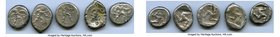 ANCIENT LOTS. Greek. Pamphylia. Aspendus. Ca. mid-5th century BC. Lot of five (5) AR staters. Fine-About VF, test cuts, countermark. Includes: Hoplite...