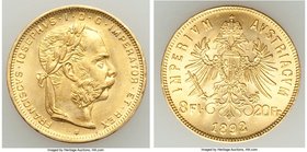 Franz Joseph I gold Restrike 20 Francs 1892 UNC, KM2269. Restrike issue. AGW 0.1867 oz.

HID09801242017