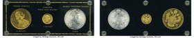 3-Piece Uncertified gold & silver Restrike Issues UNC, 1) Franz Joseph I 4 Ducat 1915, KM2276. AGW 0.4426 oz 2) Franz Joseph I Ducat 1915, KM2267. AGW...