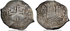 Charles II Cob 8 Reales 1687 P-VR VF30 NGC, Potosi mint, KM26. 27.76gm. Two digits of date, mint and assayer visible. 

HID09801242017