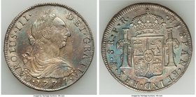 Charles III 8 Reales 1777 PTS-PR AU (Artificial Toning), Potosi mint, KM55.

HID09801242017