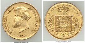 Pedro II gold 10000 Reis 1875 XF, Rio de Janeiro mint, KM467.

HID09801242017