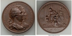 Louis XVI copper "Farewell to Family" Medal 1793 UNC (PVC), Julius-251. By C.H. Kuchler. 47.7mm. 59.25gm. Farewell of Louis XVI to his family before h...