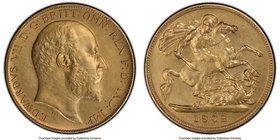 Edward VII gold Matte Proof 1/2 Sovereign 1902 PR63 PCGS, KM804, S-3974A. A brilliantly subdued matte specimen full of soft golden color. While some l...