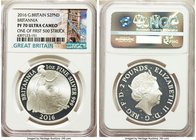 Elizabeth II Proof "Britannia" 2 Pounds 2016 PR70 Ultra Cameo NGC, S-BF18. Mintage: 7,000. One of first 500 struck. Comes with The Royal Mint issued B...