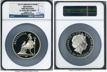 Elizabeth II Proof "Britannia" 10 Pounds 2013 (5 oz) PR70 Ultra Cameo NGC, KM1268, S-BG1. Mintage: 4,054. First Release Issue. Deep mirrored fields wi...