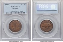 7-Piece Lot of Certified Free State Pennies PCGS, 1) 1/2 Penny 1935 - XF45 Brown, KM2. 2) Penny 1937 - AU53 Brown, KM3. 3) Penny 1940 - AU50 Brown, KM...