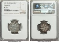 Caracas. Royalist and/or Republican 2 Reales (Macuquinas) 172 VF20 NGC, KM-C13.1.

HID09801242017
