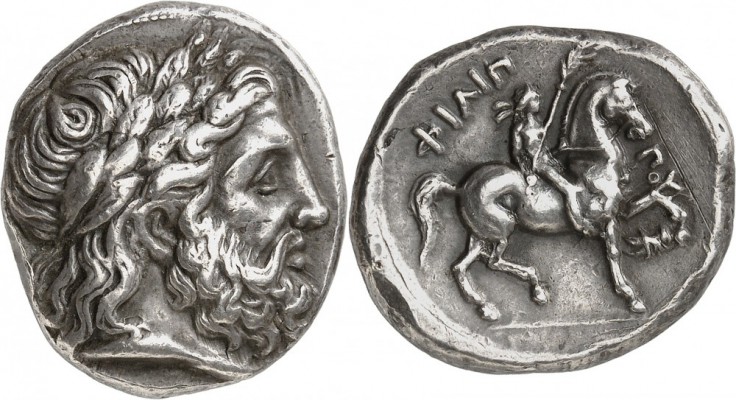 GRÈCE. Royaume de Macédoine, Philippe II (359-336 av. J.C). Tétradrachme, Pella....