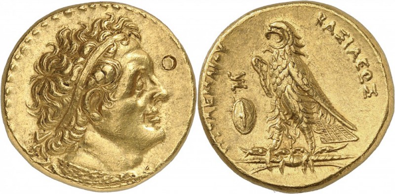 GRÈCE. Royaume d’Egypte, Ptolémée II (285-246 av. J.C). Pentadrachme 270 av. J.C...
