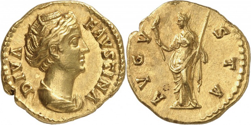 EMPIRE ROMAIN. Faustine mère, femme d’Antonin le Pieux (138-161). Aureus 141, Ro...