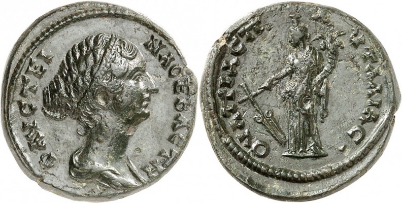 EMPIRE ROMAIN. Faustine II, femme de Marc Aurèle (161-180). Bronze, Pautalia (Th...