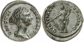 EMPIRE ROMAIN. Faustine II, femme de Marc Aurèle (161-180). Bronze, Pautalia (Thrace). Av. Buste drapé à droite. Rv. Tyché debout à gauche. Varbanov 4...