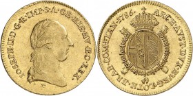 AUTRICHE. Joseph II (1765-1790). Ducat 1786, Hall. Av. Tête laurée à droite. Rv. Écu couronné. Fr. 445. 5,56 grs. Rare, Superbe