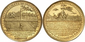AUTRICHE. Charles VI (1711-1740), Stephane Wesseleny Baron de Hadad, Transylvanie (1674-1734). Médaille en or 1734, au poids de 12 ducats, frappée pou...
