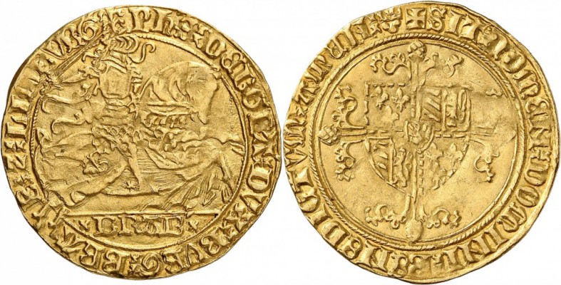 BELGIQUE. Brabant, Philippe le Bon duc de Bourgogne (1434-1467). Cavalier d’or 1...