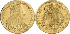 BELGIQUE. Brabant, Charles II (1665-1700). Double souverain 1692, Bruxelles. Av. Buste couronné et cuirassé à droite. Rv. Écu couronné. F. 118. 11,11 ...