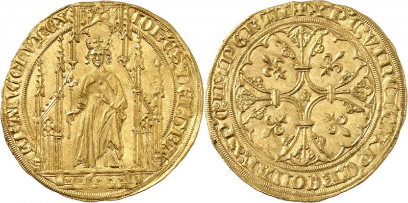 FRANCE. Jean II le Bon (1350-1364). Royal d’or 2ème émission avril 1359. Av. Le ...