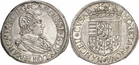 FRANCE FÉODALE. Lorraine, Charles IV (1625-1634). Teston 1627. Av. Buste drapé à droite. Rv. Écu aux armes de Lorraine, surmonté d’une couronne. Flon ...