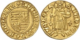 HONGRIE. Sigismond Ier (1387-1437). Florin. Av. Ecusson royal. Rv. Saint Ladislas debout. Fr. 9. 3,52 grs. Légères marques dans le champ, Superbe