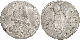 ITALIE. Savoie, Charles Emmanuel Ier (1580-1630). 2 fiorini 1617, Turin. Av. Buste drapé et au col fraisé à droite. Rv. Écu couronné. Cud. 645. 6,81 g...