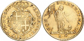 MALTE. Emmanuel Pinto (1741-1773). 10 scudi 1763, Valletta. Av. Armes couronnées. Rv. Saint Jean debout. Fr. 36. 7,88 grs. Presque TTB