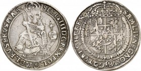 POLOGNE. Sigismond III (1587-1632). Thaler 1631. Av. Buste couronné à droite. Rv. Écu écartelé et couronné. Km.48.5, Dav 4316. 28,62 grs. Petit graffi...