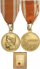 RUSSIE. Nicolas II (1894-1917). Médaille en or de récompense non datée, remise par Le Grand Duc Mikhaïl Mikhaïlovitch Romanov à son cocher M. Charles ...