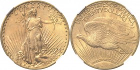 USA. 20 dollars « Saint-Gaudens » 1924, Philadelphie. Av. Liberté de face. Rv. Aigle volant à gauche. Fr. 185. 33,44 grs. NGC MS 66, rare dans cette q...