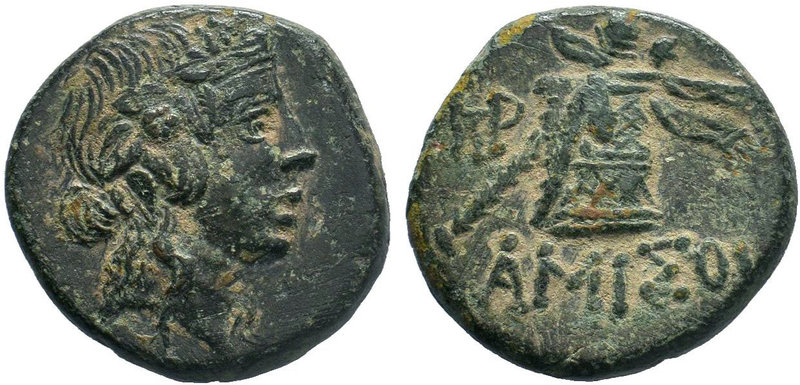 PONTOS. Amisos. Time of Mithradates VI Eupator, (circa 85-65 BC). AE Bronze.

...