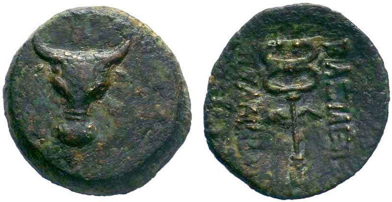 KINGS OF PAPHLAGONIA. Pylaimenes II/III Euergetes Circa 133-103 BC. AE Bronze.
...