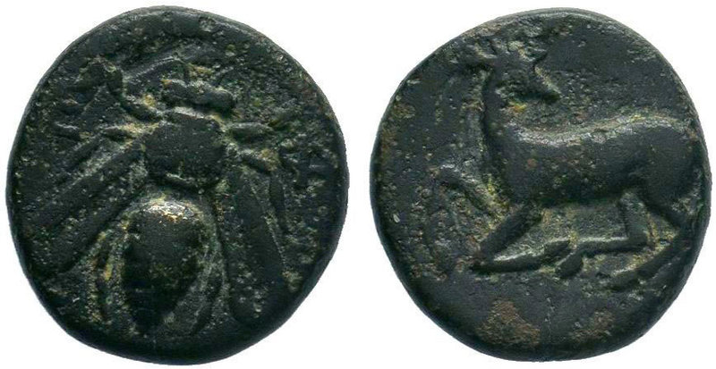 IONIA. Ephesos . (circa 390-300 BC).AE Bronze.

Condition: Very Fine

Weight...