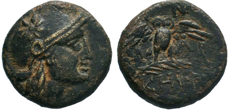 MYSIA.Pergamon (133-27 BC).AE Bronze.

Condition: Very Fine

Weight: 3.32 gr...