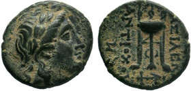SELEUKID KINGS of SYRIA.Antiochos III Megas (223-187 BC).AE Bronze.

Condition: Very Fine

Weight: 4.12 gr
Diameter: 18 mm