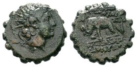 SELEUKID KINGS OF SYRIA. Antiochos VI Dionysos (144-142 BC). Ae.

Condition: Very Fine

Weight: 8.6 gr
Diameter:20 mm