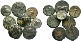 Lot of Eight Greek.AE Bronze 

Condition: Very Fine

Weight: 
Diameter: lot