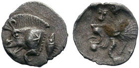 MYSIA.Kyzikos .( 450-400 BC).AR Obol.

Condition: Very Fine

Weight: 0.17 gr
Diameter: 8 mm