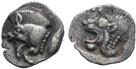 MYSIA.Kyzikos .( 450-400 BC).AR Obol.

Condition: Very Fine

Weight: 0.29 gr
Diameter: 9 mm