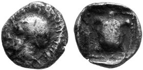 LESBOS.Methymna.(circa 500-460 BC). AR Obol.

Condition: Very Fine

Weight: 0.36 gr
Diameter: 8 mm