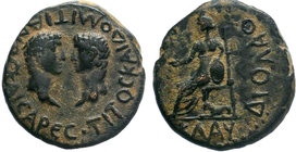 LYKAONIA.Laodikeia Kombusta . Titus and Domitian, as Caesars. (c AD 69-79).AE Bronze.

Condition: Very Fine

Weight: 6.47 gr
Diameter: 19 mm