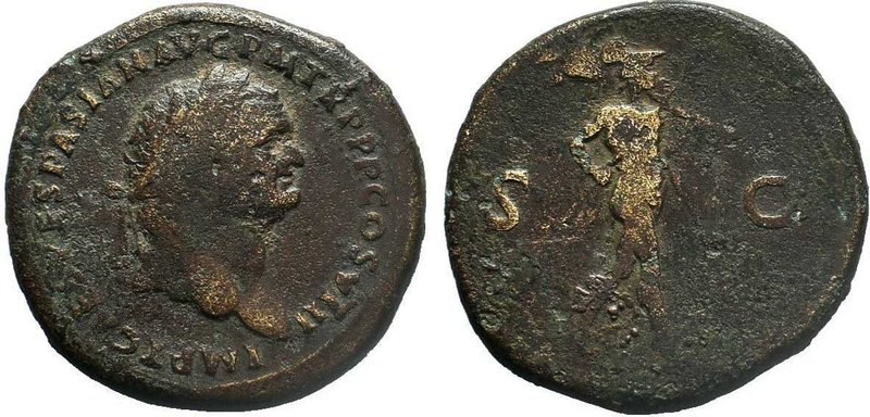 Vespasian. AD 69-79. Æ Sestertius (32mm, 25.85 g, 6h). Rome mint. Struck AD 71. ...