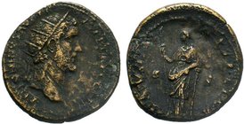 Antoninus Pius (138-161), Dupondius, Rome, AD 156-157; AE

Condition: Very Fine

Weight: 11.68 gr
Diameter: 27 mm