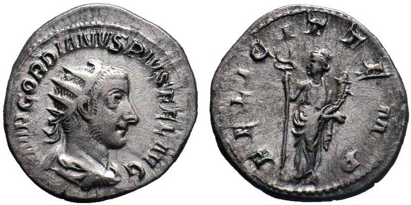 Gordian III AR Antoninianus. Rome, AD 241-243. 

Condition: Very Fine

Weigh...