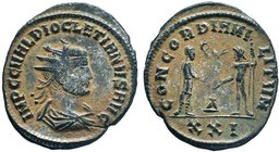 Diocletian Æ Silvered Antoninianus, AD 293-295.

Condition: Very Fine

Weight: 4.96 gr
Diameter: 22 mm